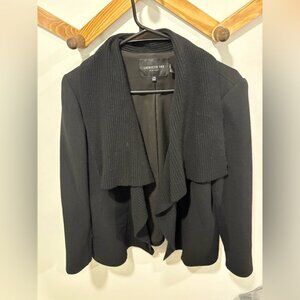 Lafayette 148 New York black knit cardigan with a shawl collar